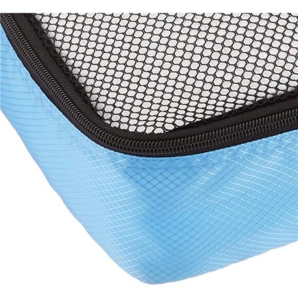 4 Piece Packing Travel Organizer Zipper Cubes Set, Small, Sky Blue - Picture 5 of 8